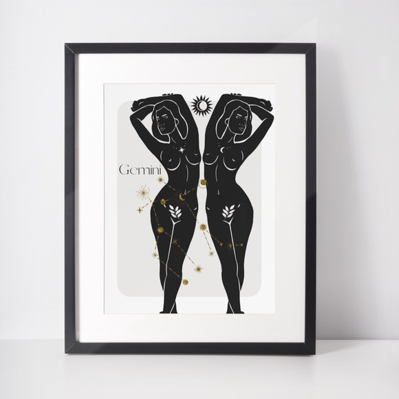 Gemini Zodiac Sign Wall Art Print Poster Unframed - Picture 5 of 5
